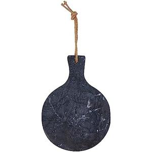 Marble Chopping Board with Handle - Black Marble Charcuterie Board for Kitchen