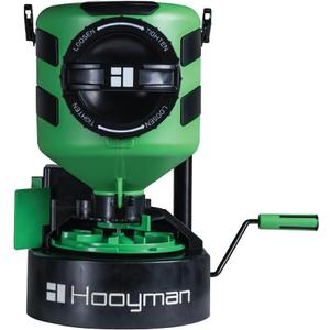 Hooyman Manual Spreader with 35lb Hopper, Detaching Harness, 10-20ft Throw Radius and Adjustable Seed Rate for Seeding Food Plots and Land Management