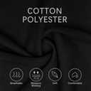 Men's Business Long and Short Sleeve Polo Shirts Mercerized Cotton Blend Casual Stylish Collared Shirts (Black, XL)