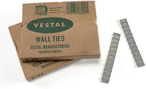 Mutual Industries 7100-100-22 Wall Ties, 22 Gauge 7/8" x 6 3/8", Pack of 3 Mutual Industries 7100-100-22 Wall Ties, 22 Gauge 7/8" x 6 3/8", Pack of 3
