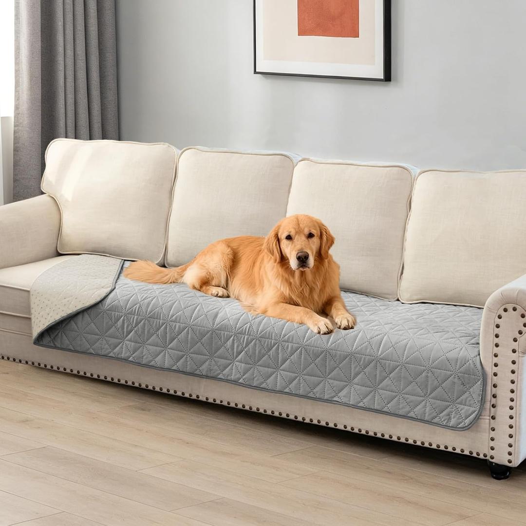Ameritex Sofa Cover Waterproof for Seats Couch Cover for Dogs Pet Couch Cover Velvet for Chair Loveseat Sofa Machine Washable, 30x90 Inches