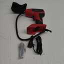 BULLSEYE PRO Tire Inflator with Pressure Gauge, Compact and Portable, Automatic Shut Off, 150 PSI Max, USB Home Rechargeable and Cord for Vehicular Use As Seen On TV (9475) (Red)