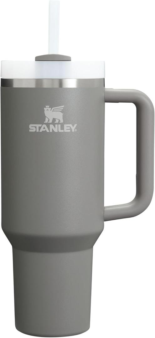 STANLEY Quencher H2.0 Tumbler with Handle and Straw 40 oz | Flowstate 3-Position Lid | Cup Holder Compatible for Travel | Insulated Stainless Steel Cup | BPA-Free | Stone