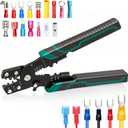 Twidec/Wire Crimper Tool With Stripper Cutter,Multifunctional Crimping Pliers Terminal Pliers For Insulated Electrical Connectors(22-10 AWG) N-060