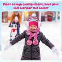 Cutecrop 3 Pcs Kids' Winter Hat Earmuffs and Kids Gloves Set, Winter Soft Plush Beanie Gloves Ear Warmer for Age 4-7