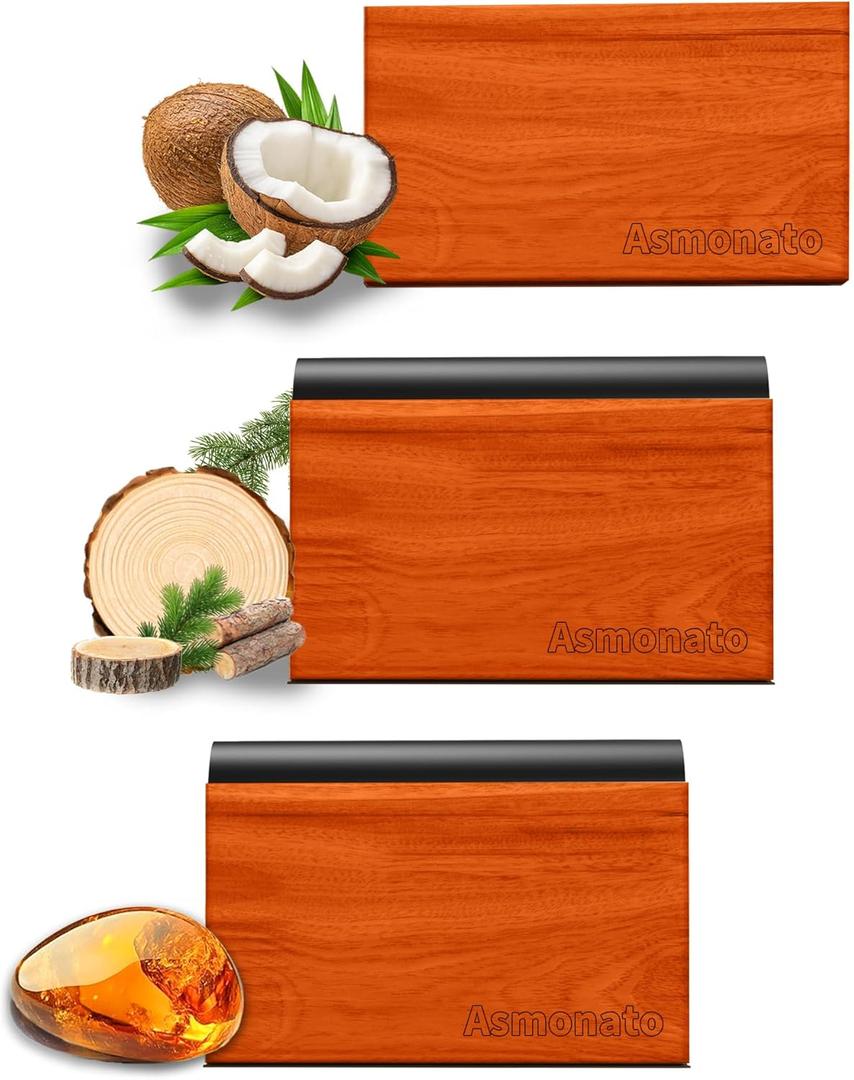 Car Air Freshener-The Original Wood Air Freshener for Visor Clip - Long Lasting Car Odor Eliminator and Scent Diffuser for Cabin, Truck & SUV-2 Metal Clips-Variety 3 Pack(Teak-Amber-Cabana)