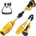 Leaf Blower Cordless, Electric Cordless Leaf Blower w/2 X 3.0Ah Batteries Charger, Infinitely Variable Speed, 580CFM/160MPH Lightweight Leaf Blowers for Patio Cleaning, Lawn Care, Yard, Garage