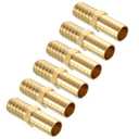 Kozelo Pack of 5 Brass Hose Barb Fittings 5/8" Hose Barb to 5/8" Fittings