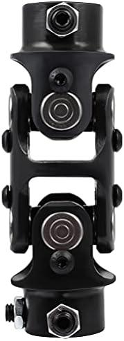SCITOO 3/4" DD x 3/4"-36 Spline Steering Shaft Universal U-Joint Black Double, 127mm Working Angle 35 Degree