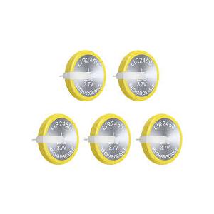 EEMB 3PCS LIR2450 Rechargeable Battery 120mah 3.7V Lithium-ion Coin Button Cell Batteries with Solder Tabs