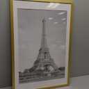 upsimples 16x24 Picture Frame, Display Pictures 14x20 with Mat or 16 x 24 Without, Wall Hanging Poster Frames, Gold, 1 Pack