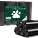 Dog Waste Bags 100 Pcs, Dog Waste Can Liners for 5L Dog Poop Trash Can Outside, 5 Pack Dog Poop Bags Rolls, Dog Poop Bags for Outdoor, Poop Bags for Dogs (100 PCS)