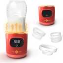 Portable Bottle Warmer - On The Go & for Travel - Baby Bottle, Breastmilk & Formula - Battery Powered & Operated, Cordless - Fits Dr Brown, Comotomo & Others
