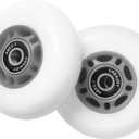 RipStik Caster board Replacement Wheels, 76mm with Bearing, Set of 2 (Silver)