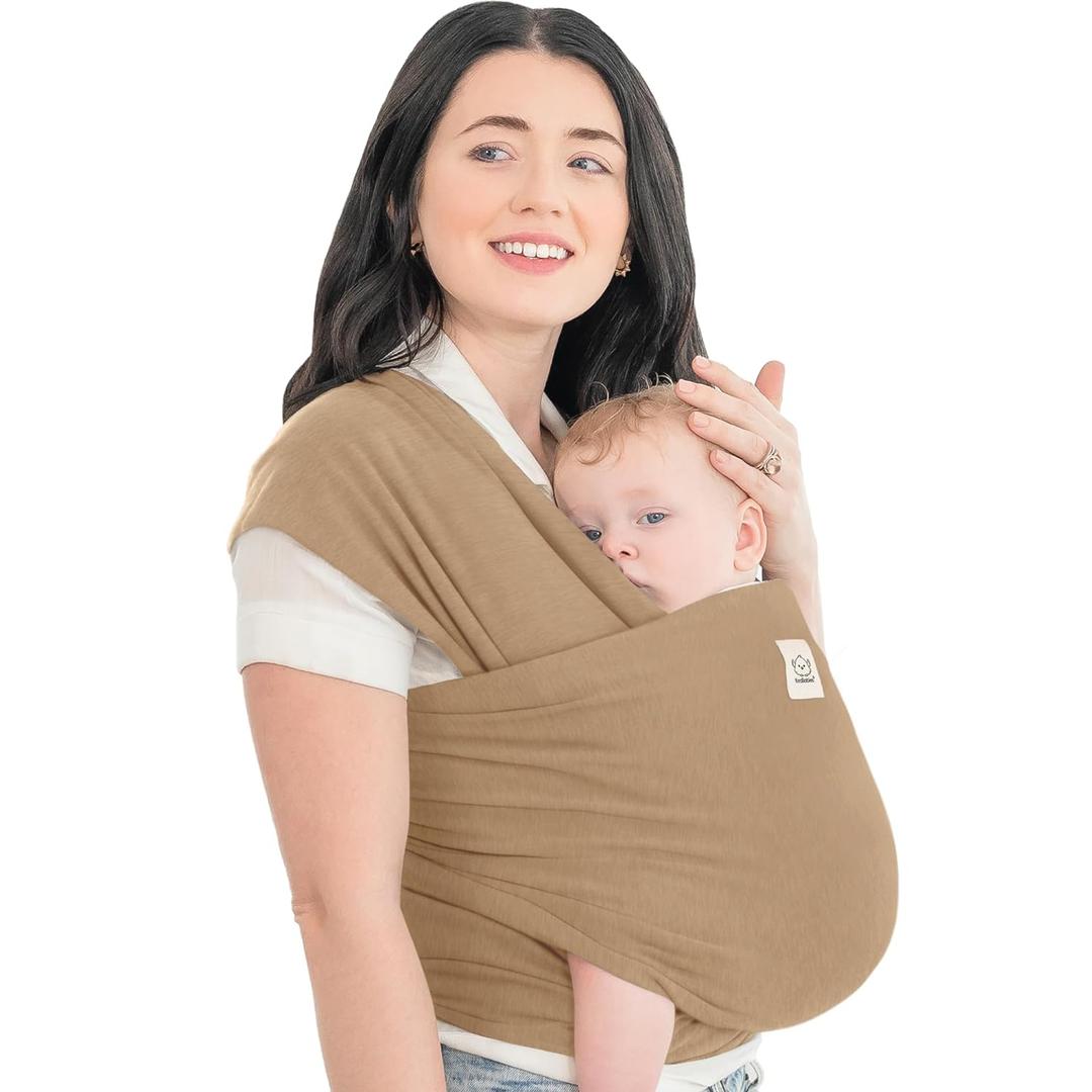 KeaBabies Baby Wrap Carrier - All in 1 Original Baby Carrier Newborn to Toddler Sling, Easy to Wear, Hands Free Bonding, Lightweight, Breathable Infant Wraps (Warm Hearth), 7-35lbs