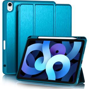 Akkerds Compatible with iPad Air 11 Inch Case 7th/6th Generation (M3/M2) 2025/2024, for iPad Air 5th/4th Generation Case 10.9 Inch 2022/2020 with Pencil Holder[Auto Sleep/Wake], PeacockBlue