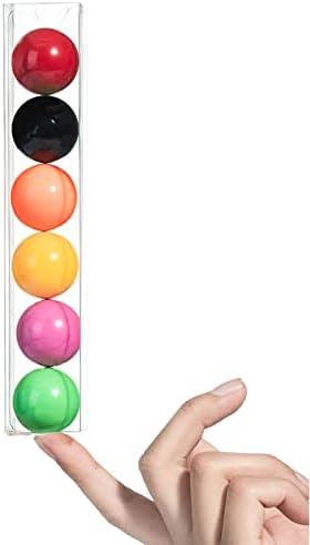SLShePack 1" x 1" x 6" Gumball Party Favor, Gumball Candy Container, Clear Gumball Boxes for 6