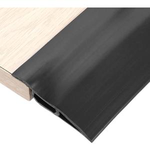 uxcell 3.28Ft x 2.8" x 0.91" Floor Transition Strip, Self Adhesive Carpet Edge Strip, Vinyl Gap Cover, Laminate Edge Trim for Uneven Surfaces from 11/16" to 13/16", Black