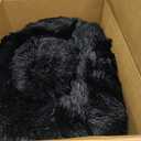 Bedsure Calming Cat Beds for Indoor Cats - Small Cat Bed Washable 20 inches, Anti-Slip Round Fluffy Plush Faux Fur Pet Bed, Fits up to 15 lbs Pets,  20"L x 20"W x 6"Th, Black