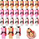 Sotiff 24 Pcs Mini Graduation Bear Plush Gift Stuffed Animal with Cap Gift for Her, for Him, Class of 2026 Graduation Present for College High School for DIY Keychain Xmas Decorations(Bright Colors)