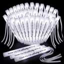 JellyArch 100 Pack Wedding Glow Sticks LED Foam Light up Sticks with Ribbon