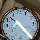 16 Inch Large Outdoor Wall Clock,Waterproof Vintage Non-Ticking Clock with Thermometer and Hygrometer Combo,Battery Operated Clock Wall Decorative- Bronze