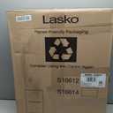 Lasko Oscillating Pedestal Fan, Thermostat, Adjustable Height, Remote Control, Timer, 4 Speeds, for Bedroom, Living Room, Office & Dorm, 16", Black, S16612
