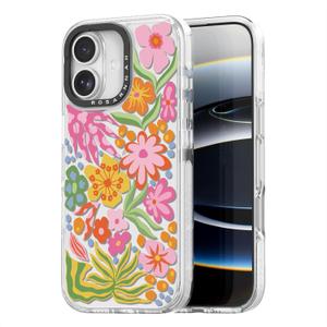 Rosarnnah for iPhone 17 Case Cute - Durable Shockproof 6.6 ft Drop Impact Phone Case - Funny Passion Flower Design (6.3") Clear