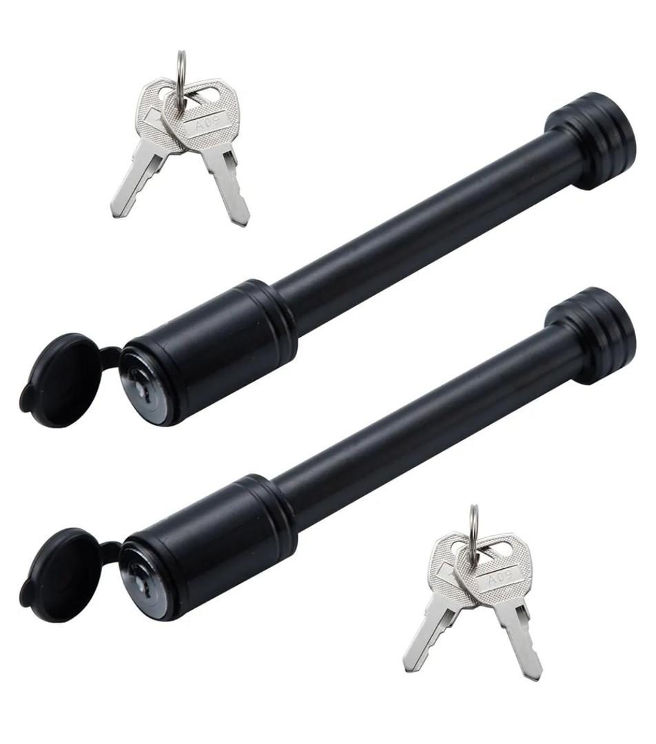 Hitch Receiver Pin Lock, Trailer Hitch Receiver Lock with 5/8" Pin, for Class III IV 2" and 2-1/2" Receiver on Trailer, Truck, Car, Boat,