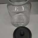 TidyFriend Glass Laundry Pod Container Jar with Lid, Laundry Pod Storage Container for Laundry Room Organization (Clean Jar with Black Lid)