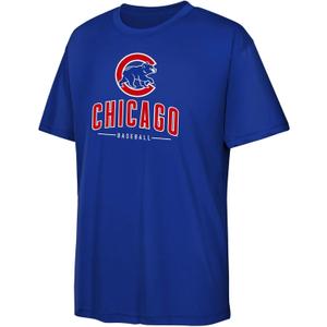 MLB Kids Youth 4-20 Official Team Spirit Premier T-Shirt (10-12, Chicago Cubs - Blue)