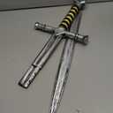 quescu Medieval Knight Toy Sword,35.6" Plastics Sword Medieval Warrior Costume Accessories for Renaissance Fair Cosplay,Props