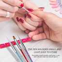 4-Color Acrylic Crystal Pen Holder Nail art painting pen holder Brush Organizer for Nail Art, Gel Polish & Desk Accessories 360° Rotating Display Stand (Pink/Red/black/Clear)