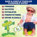 Flushable Wipes for Baby and Kids by Kandoo, Sensitve and Unscented Formula, Hypoallergenic Potty Training Wet Cleansing Cloths, 50 Count, 10 Pack + Tub