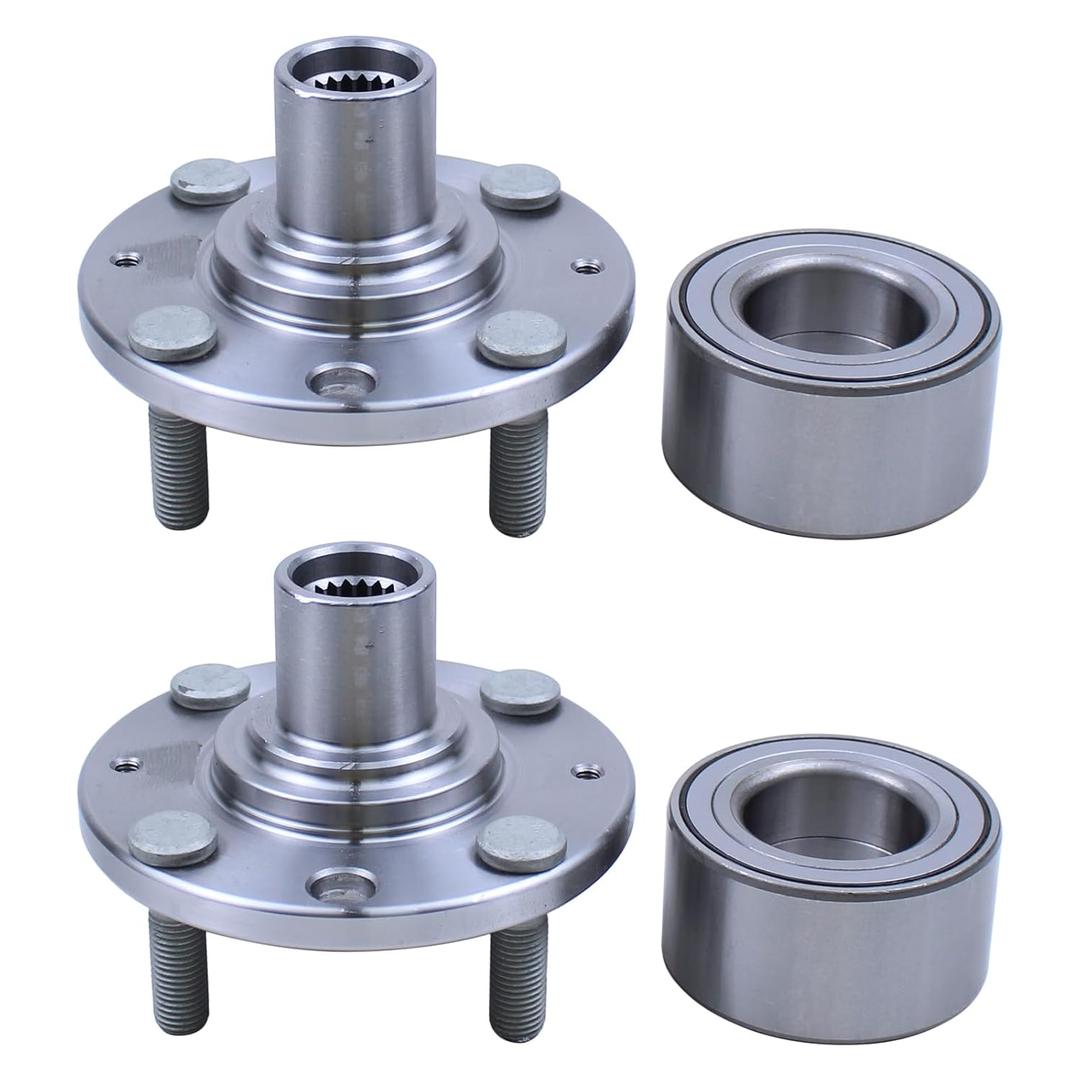MOTOKU Front Driver and Passenger Side Wheel Hub Bearing Studs Assembly for Chevrolet Aveo 20042011, Aveo5 20072011, Spark 20132015, Pontiac G3 20092010, Wave 20052008, Wave5 20052007