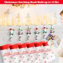 Christmas Stocking Holders for Mantle - Set of 6, Stocking Hangers with Gnome Design for Fireplace
