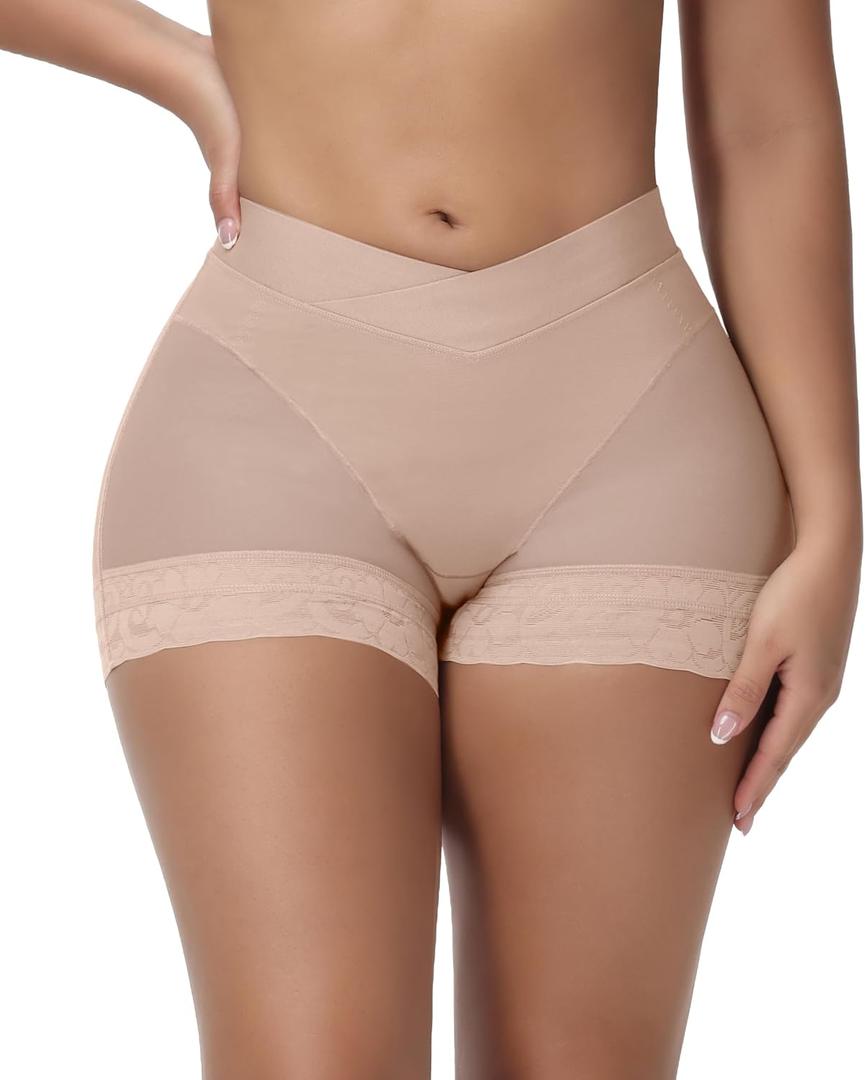 SHAPSHE Women'S Shapewear Control Panties Tummy Control Underwear Faja Levanta Gluteos Para Mujer Faja Body Shaper Shorts Bbl Underwear for Women Waist Shapewear Columbian Fajas for Women Tan, Medium