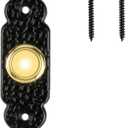 Vintage Style Wired Doorbell Button with Light, Replacement Doorbell Button for Existing Wired Systems, Antique Brass Finish for Home and Office 