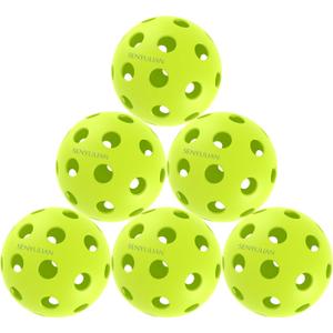 2 x Pro-Grade 40-Hole Outdoor Pickleball Balls - Pro-Player Tested with Wind-Resistant Design, Built for Durability & Precision for Competitive Play (6, Green)