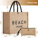 Trifabricy Beach Bag for Women, Woven Straw Beach Tote Bag Waterproof, Weaving Swim Gym Shopping Travel Bags with Button