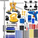 Dent Puller Kit Dent Remover Tool, Professional Paintless Dent Repair Kit for Cars, 2 In 1 T-Bar, Adjustable Dent Lifter, Bridge Puller Hammer Dent Removal Kit for Auto Body SUV Damage Diy Repair