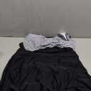 Womens Tankini Bathing Suits with Skirt Two Piece Tummy Control Swimsuits Ladies Swimwear (X-Large, Black Stripe)