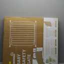 Mom's Choice-GROWNSY Baby Gate for Stairs, 29.5"-48.4" Pressure Mounted Baby Gate for Top of Stair&Doorway with V-Shaped Rods, Anti-Trip Pedal, Extra Wide Stairs Dog Gate Easy Install w/Red Reminder