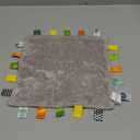 Mary Meyer Taggies Lovey for Baby Security Blankets Original Comfy Blanket with Sensory Tags, 12 x 12-Inches, Bumble Bees