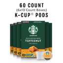 Starbucks K-Cup Coffee Pods, Flavored Hot or Iced Coffee, Toffeenut, 60 Keurig Pods (EXP 05/16/30)