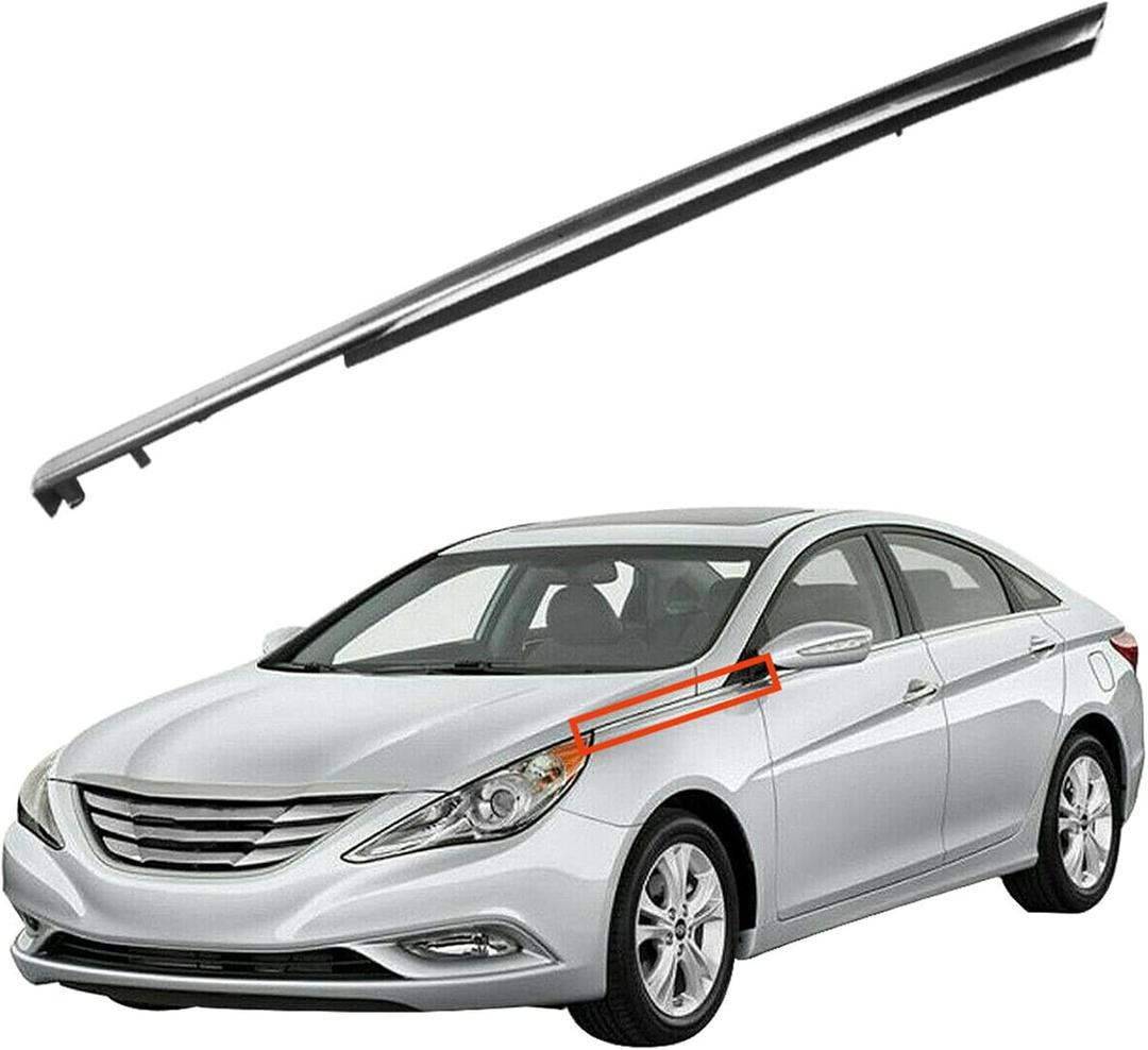 LABLT Left Driver Side Fender Garnish Chrome Molding Trim Replacement for Sonata 2011 2012 2013 2014