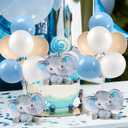 12 Sets Elephant Baby Shower Balloon Stand Kit for Table It's a Boy Baby Shower with Balloon Decoration for Elephant Theme Gender Reveal Birthday Party Table Decorations Supplies