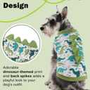 CuteBone Dinosaur Costume Dog Shirt, Stretchy Velvet T-Shirt Clothes for Small Dogs, Soft & Breathable Pet Tee Outfit Cat Apparel for Daily Wear, Cozy Pullover Design Puppy Fashion COSBX03S, Small
