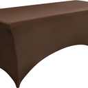 2-Pack 8ft Spandex Table Covers for Rectangle Folding Tables - Washable Elastic Tablecloth - Ultimate Fitted Table Protector for Birthday Parties, Trade Shows, Banquet