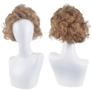 Chocolate Connoisseur Wig - Curly Chestnut Locks - Adjustable and Versatile for Themed Parties - Kids and Adult Sizes with Hair Cap